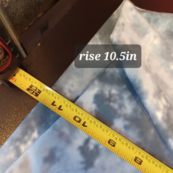 YUNOGA Sz S Ultra Soft High Rise Leggings Tummy Control Yoga Pants, Tie-dye Blue - Picture 9 of 11